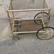 Vintage brass service 4 wheels