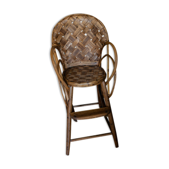 Rattan high chair