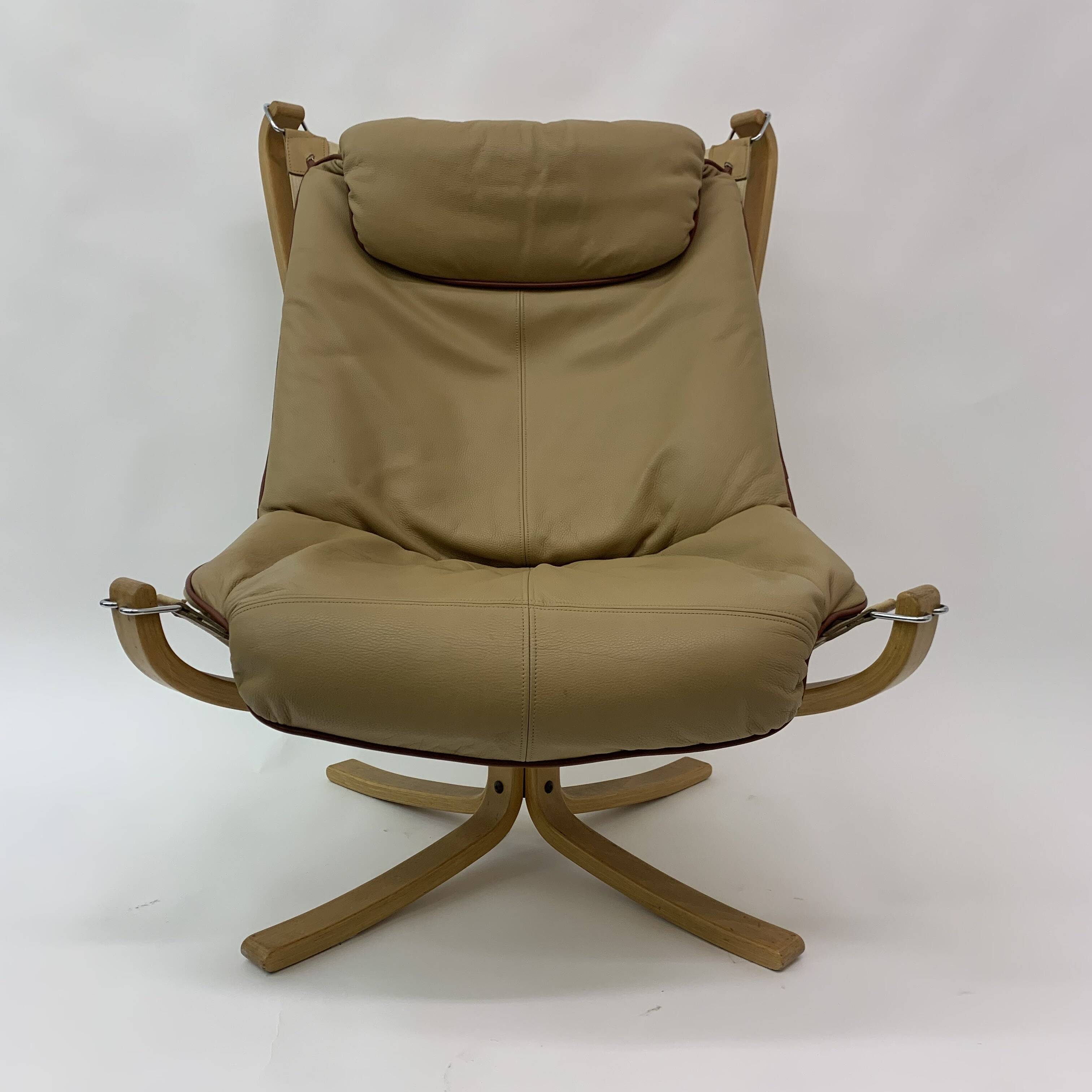 Falcon Leather Lounge Chair by Sigurd Ressel for Vatne Møbler, 1970s