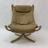 Falcon Leather Lounge Chair by Sigurd Ressel for Vatne Møbler, 1970s