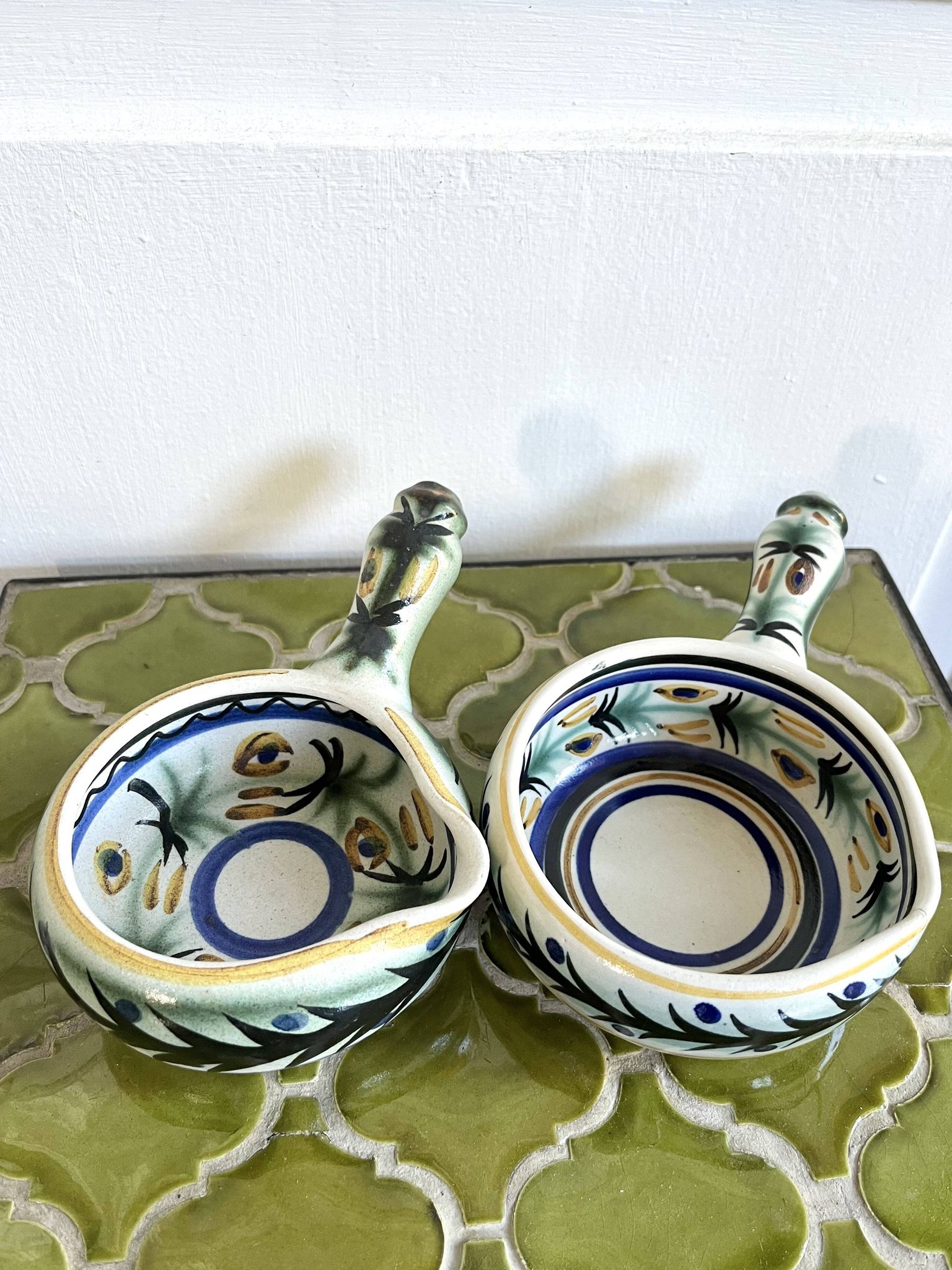 Poêlons Keraluc 2 coupelles céramique vintage 1970