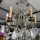 Lustre cage 9 lights with pendants Louis XV
