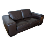 Roche Bobois leather sofa + removable chaise longue