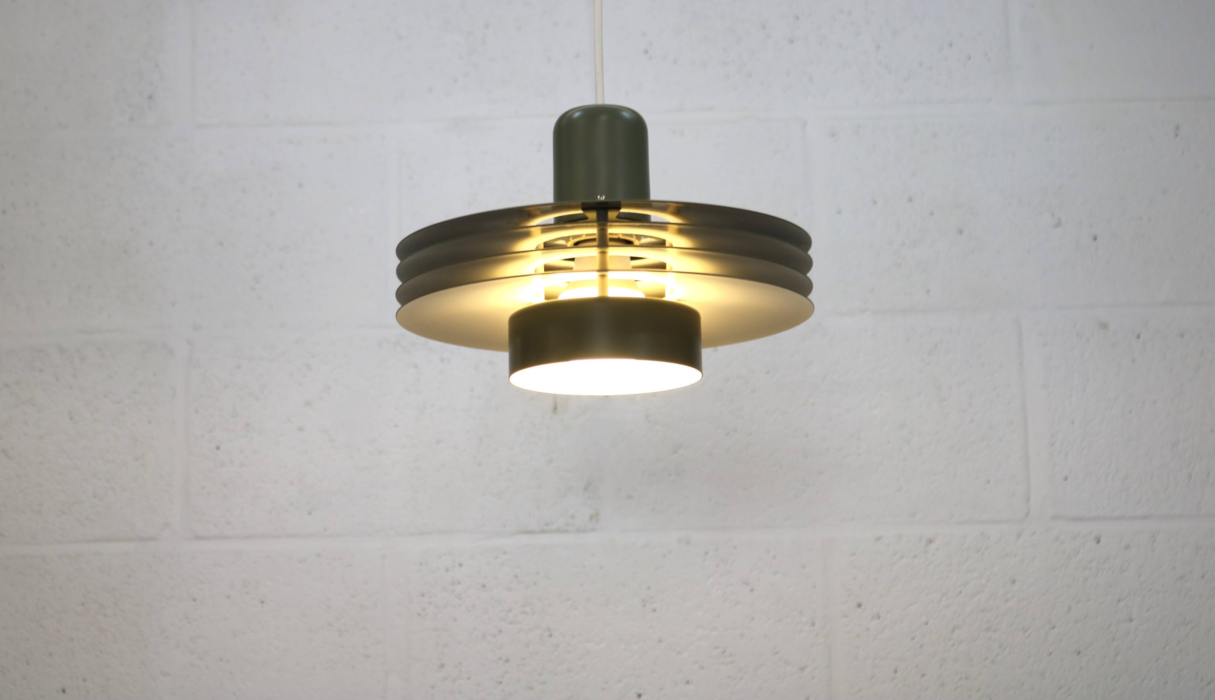 Danish Design Lamp Horn Lighting Model 763 – Restored Green Nordic Style Pe