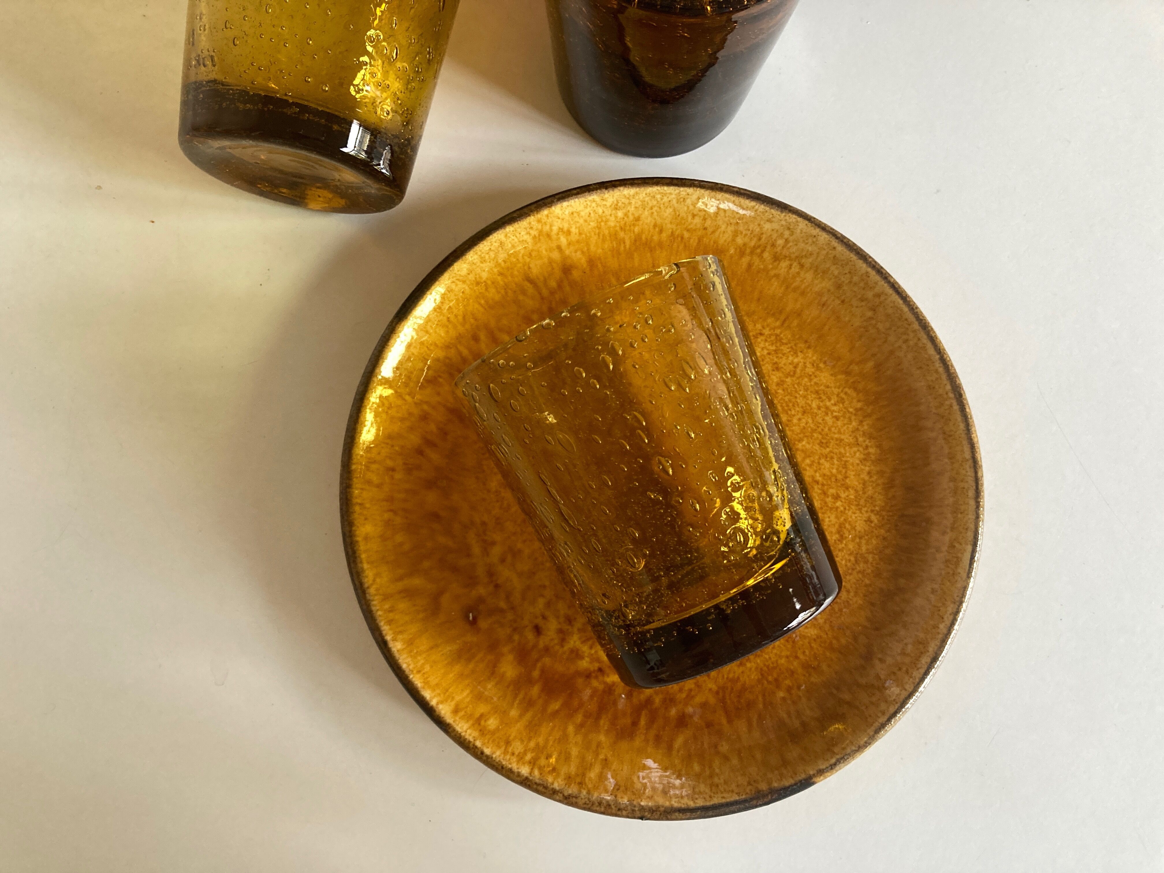 Set de 6 verres de Biot 1960