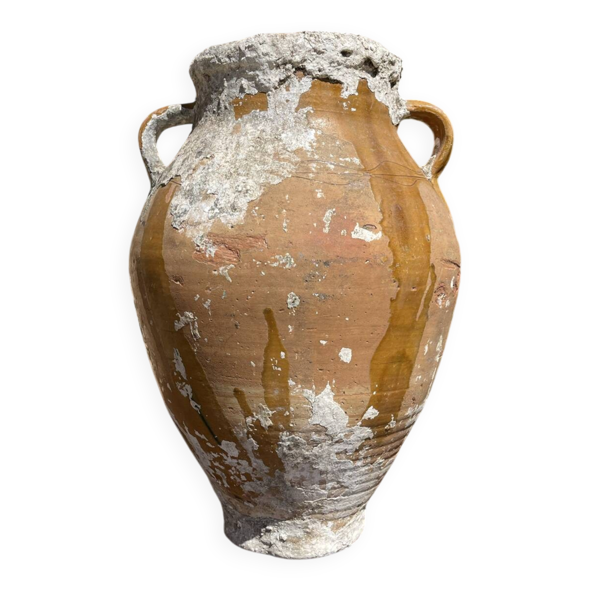 Jarre poterie en terre cuite ancienne