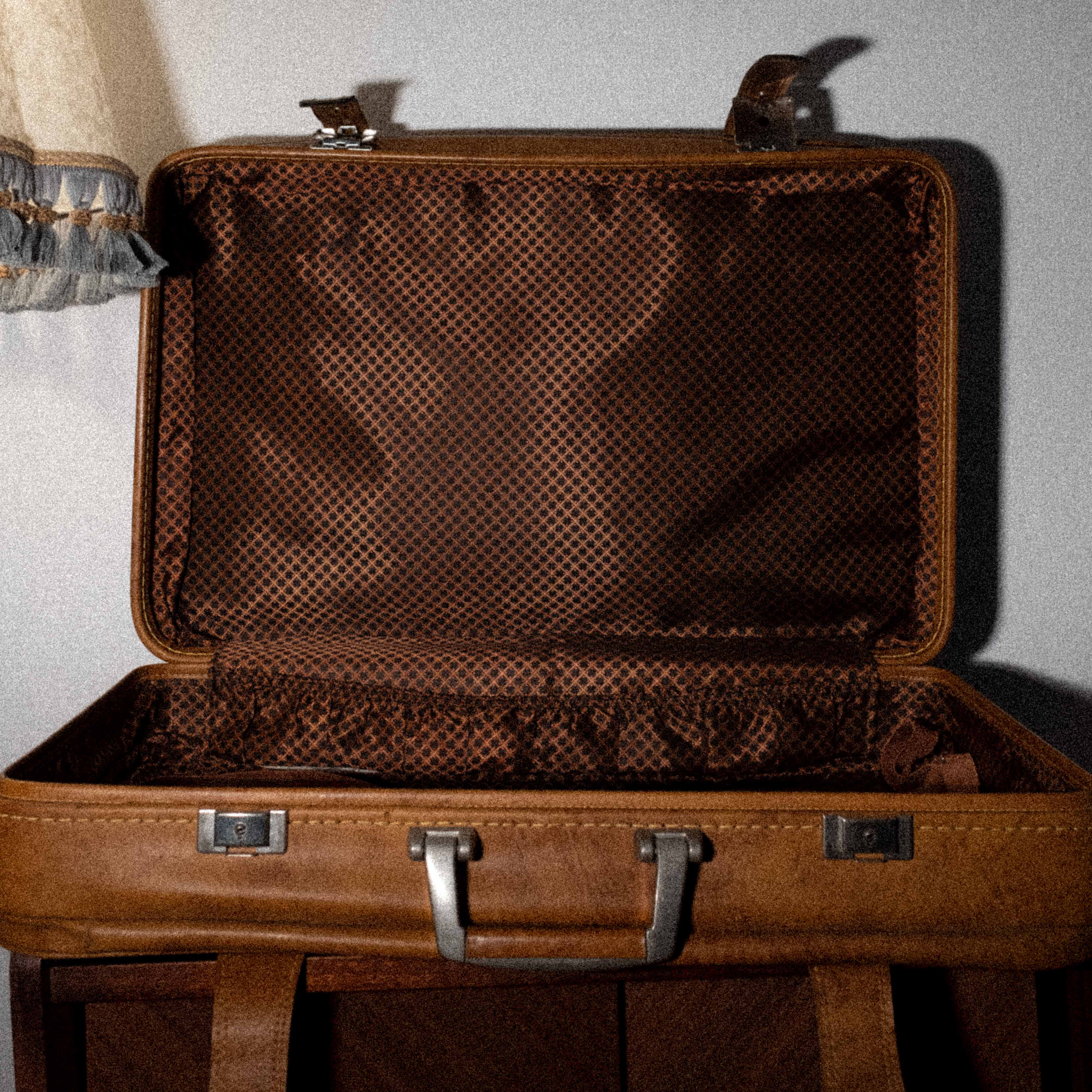 Brown soft suitcase