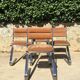 Set de 4 chaises acier chromé et velours