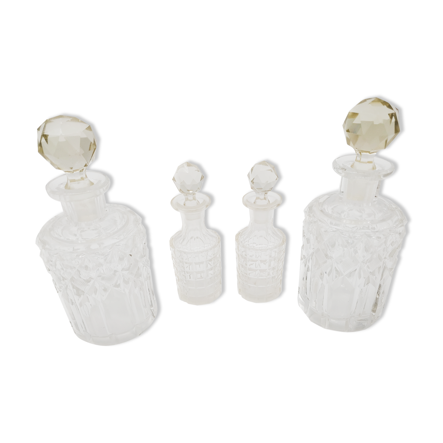 Series of 4 vials in baccarat crystal France