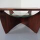 Vintage rosewood and glass coffee table, Denmark, 1960s
