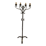 Floor lamp has four wrought iron lights