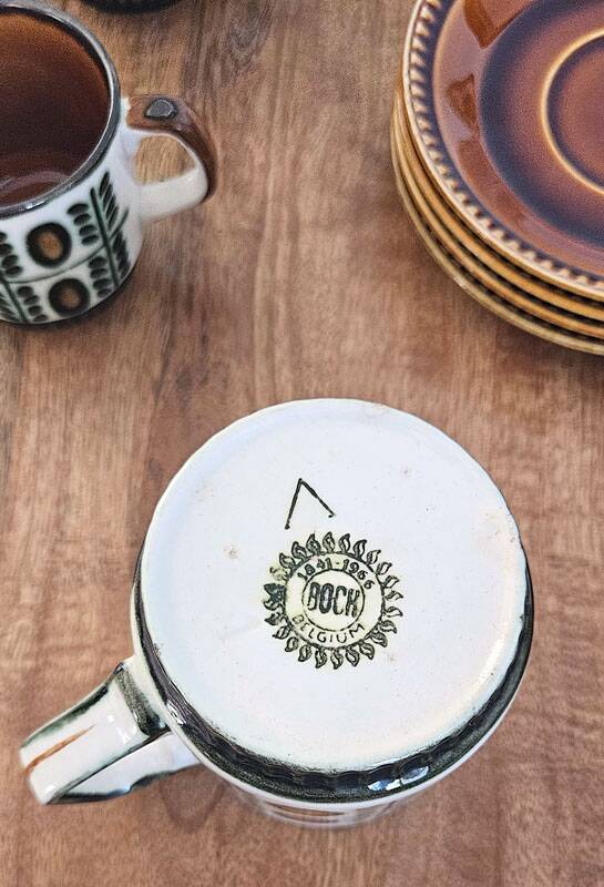 Boch La Louvière coffee service series Noix – 18 pieces – 8 people