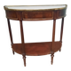 Louis XVI period demi-lune console in mahogany.