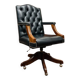 Chaise de bureau noire du président anglais