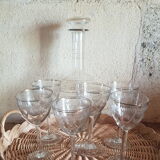 Service à liqueur ciselé vintage