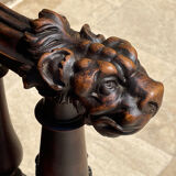 Neo-Gothic Walnut Castle Chest Bench