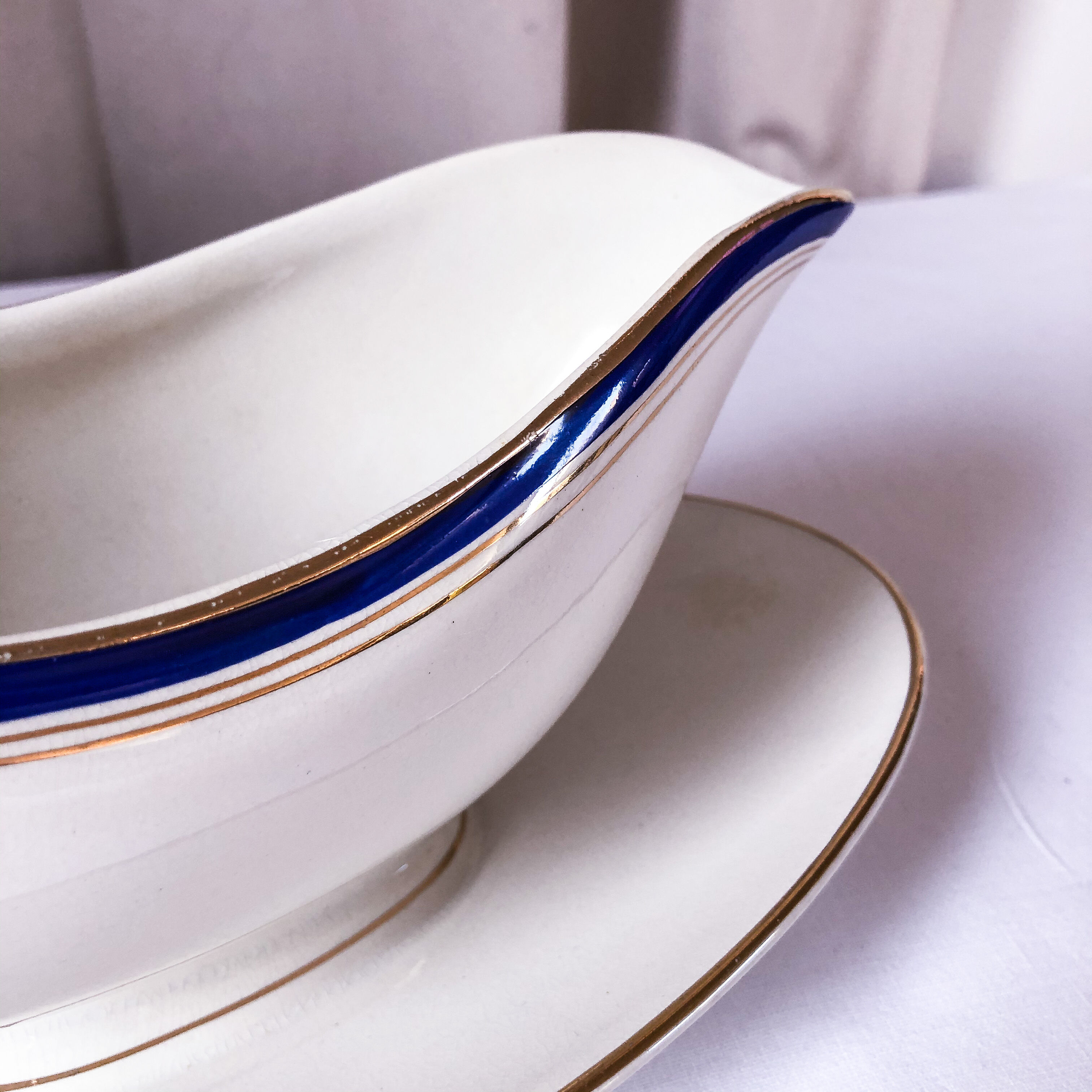 Luneville earthenware saucière