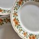 Lot 8 assiettes plates fleuries Badonviller