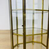 Miniature display case brass and glass, shelf