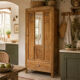Parisian Art Deco wardrobe in raw oak, renovated.