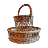 Wicker bottle rack 1960/1970