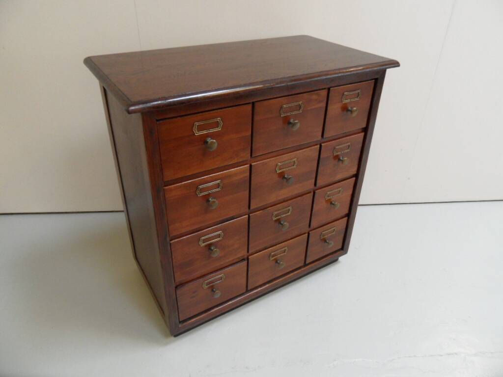 Vintage Dutch filing cabinet with drawers
