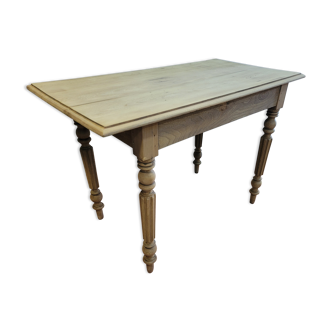 Table rectangulaire ancienne en orme massif