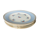 Set of five dessert plates
