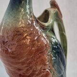 Zoomorphic pitcher barbotine Saint Clément Mallard Duck A028