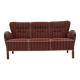 1960s, Danish 3-seater sofa, red furniture wool, beech wood.