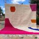 Colorful wool rug size 200 x 300 cm