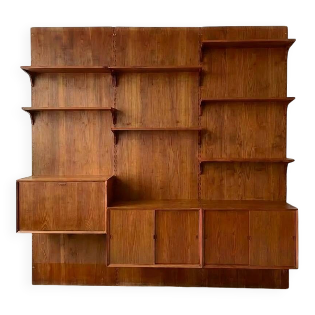 Wall unit royal system – design par poul cadovius (1958), danemark ...
