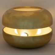 Luciano Frigerio Italian Table Lamp Vibrated Brass "Ballata Alta", 1974