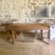 Antique wooden farm bench