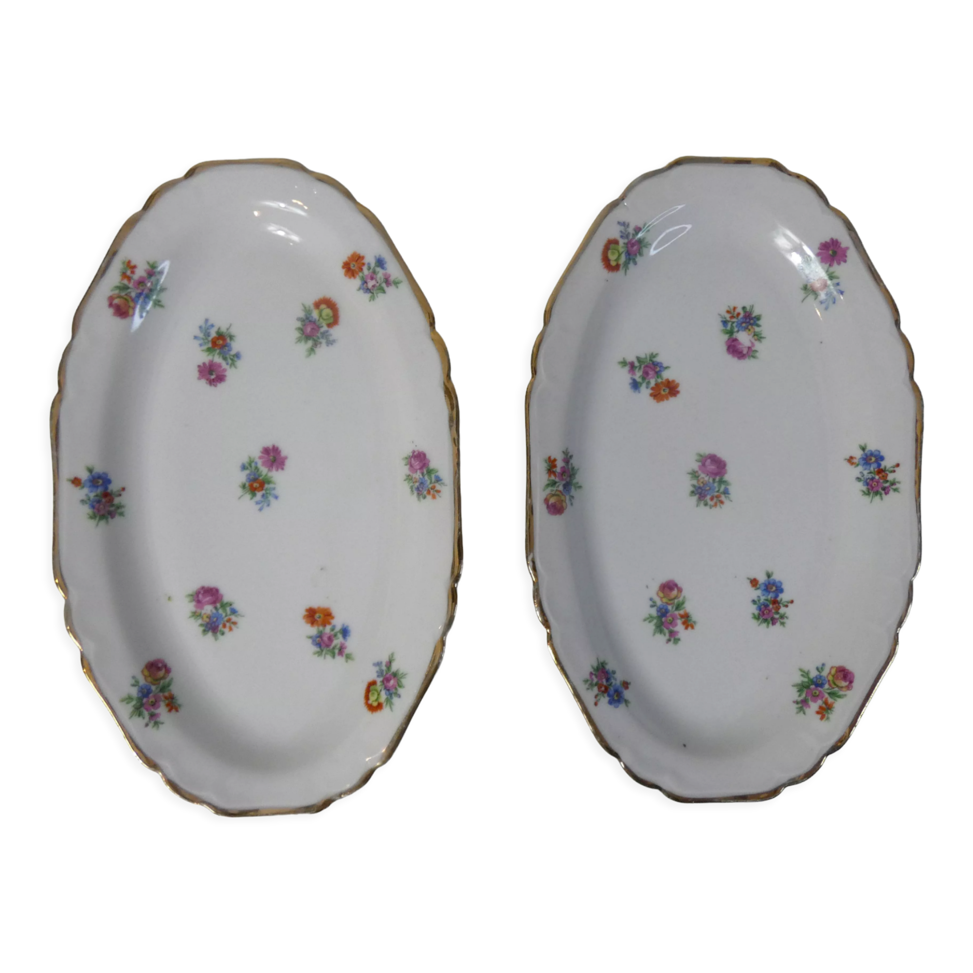 2 Limoges porcelain raviers