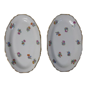 2 Limoges porcelain raviers