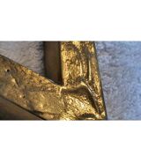 Arlus pair of wall sconces in gilt bronze and opaline glass, 1950