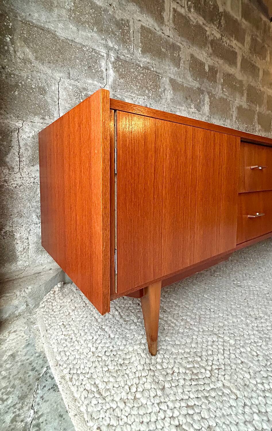 Vintage Scandinavian teak sideboard - unique piece - 1960s/70s