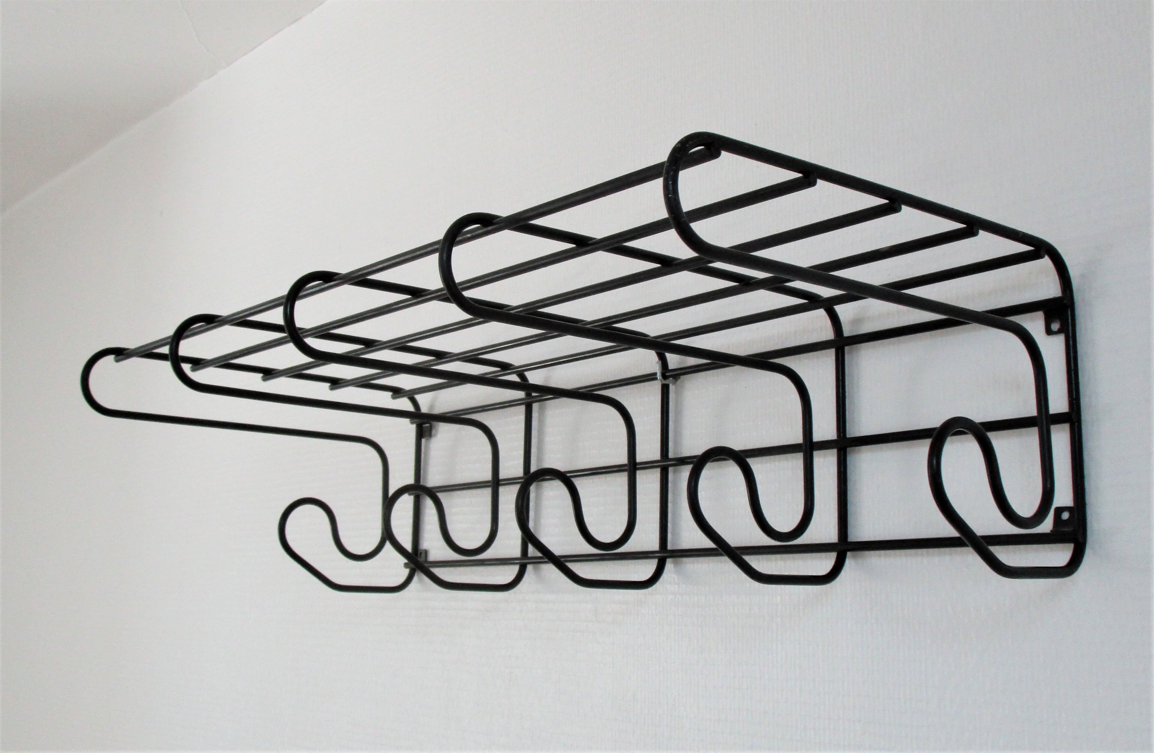 Coat rack metal black ikea design 80s