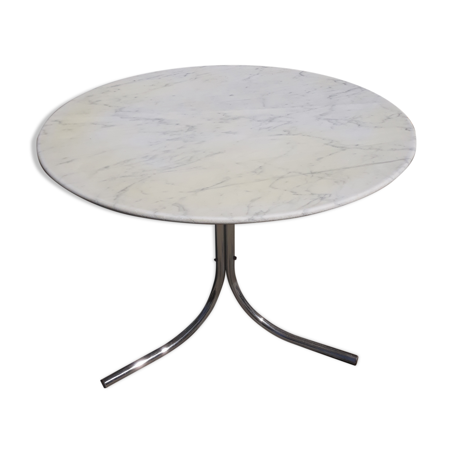 Round table marble and chromed 70 years