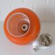 Vintage Orange Glass Pendant Light: Mid-Century Modern Hanging Lamp