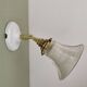 Vintage tulip wall lamp in holophane glass