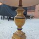 Pair of large Le Dauphin Verdennes lamps made of turned wood from the 1970s.
