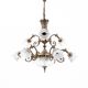 Brass chandelier from the 1950s, Western Europe.