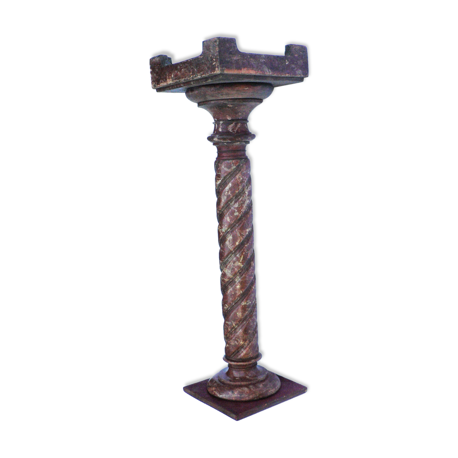 Column forming wooden harness painted faux marble Ep NIII