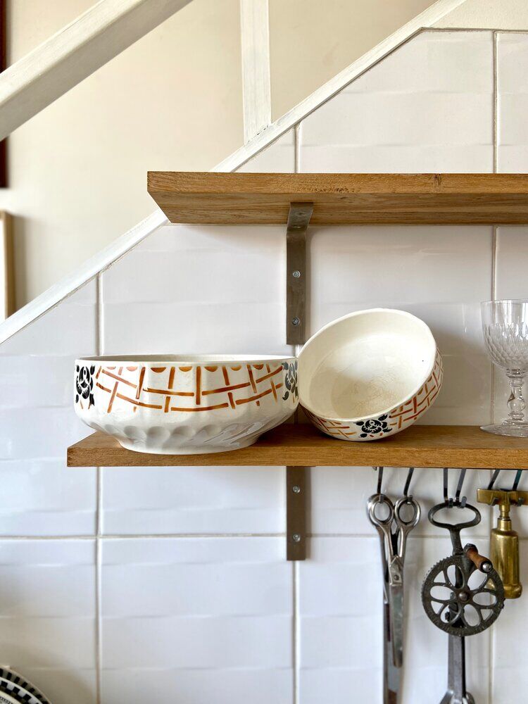 2 bowls in badonviller enamelled earthenware