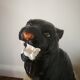 Black vintage ceramic panther