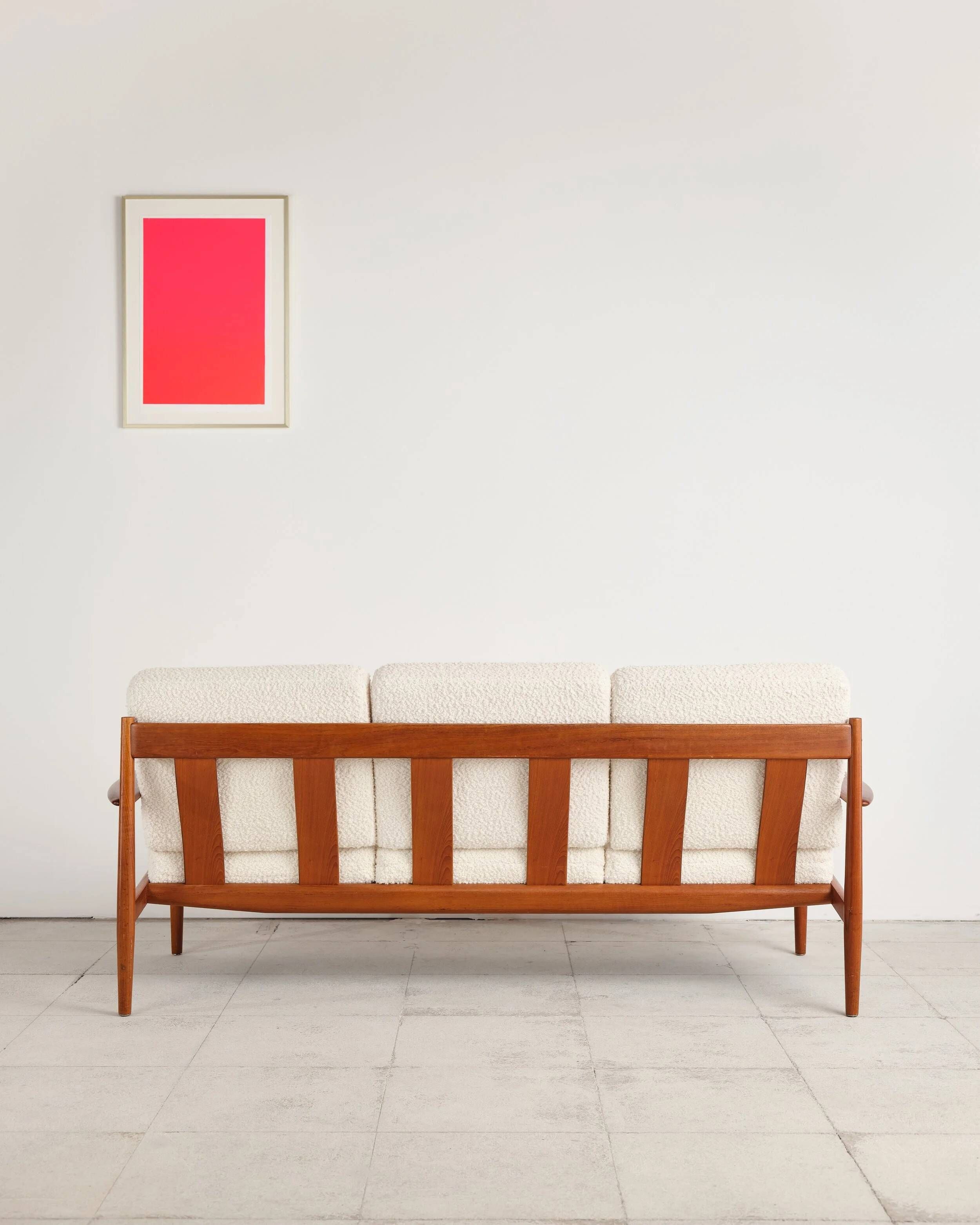 Three-seater sofa model 118 in teak by Grete Jalk, Denmark, 1950s.