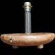 Old vintage solid wood lamp base