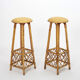4 vintage rattan bar stools